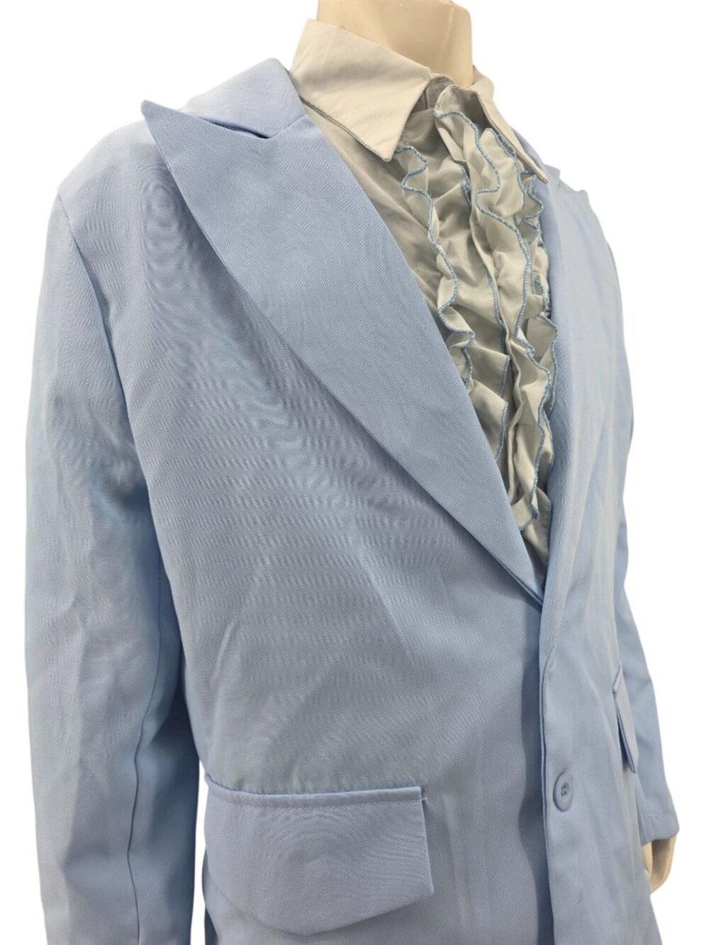 Dumb And Dumber Blue Tuxedo Costume Jacket Shirt & Pants Set Size L